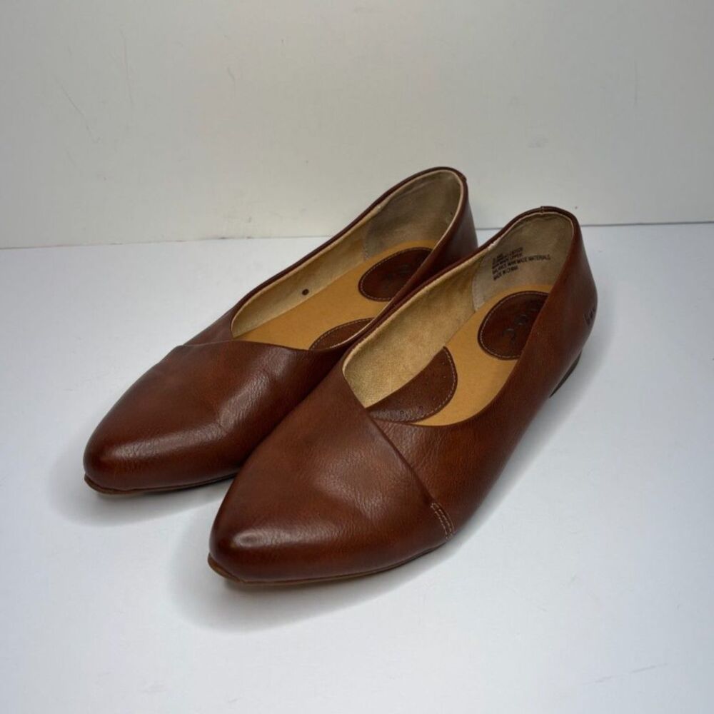 Boc Janella Light Brown Pointed Toe Slip On Flats Comfort Womens - Picture 8 of 12